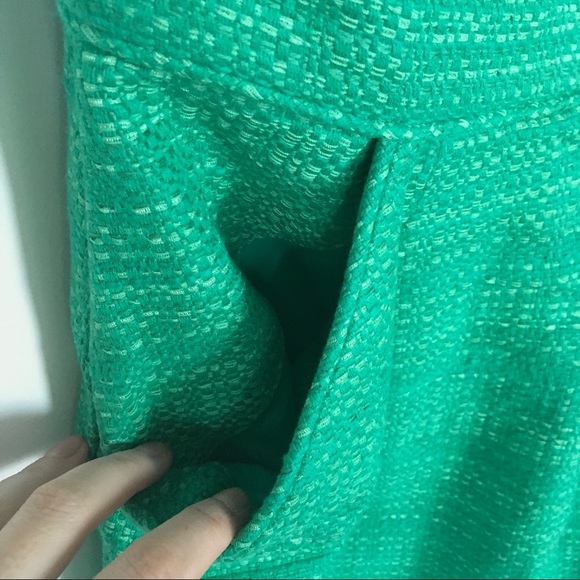 BANANA REPUBLIC | Tweed Strapless Dress - Emerald Green - Picture 4 of 7